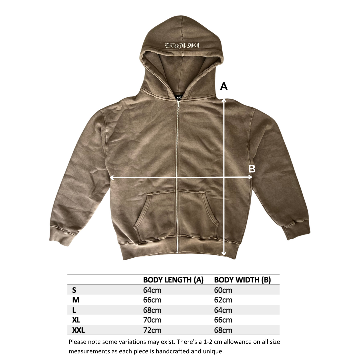 VAMPIRIC ZIP HOODIE TAUPE